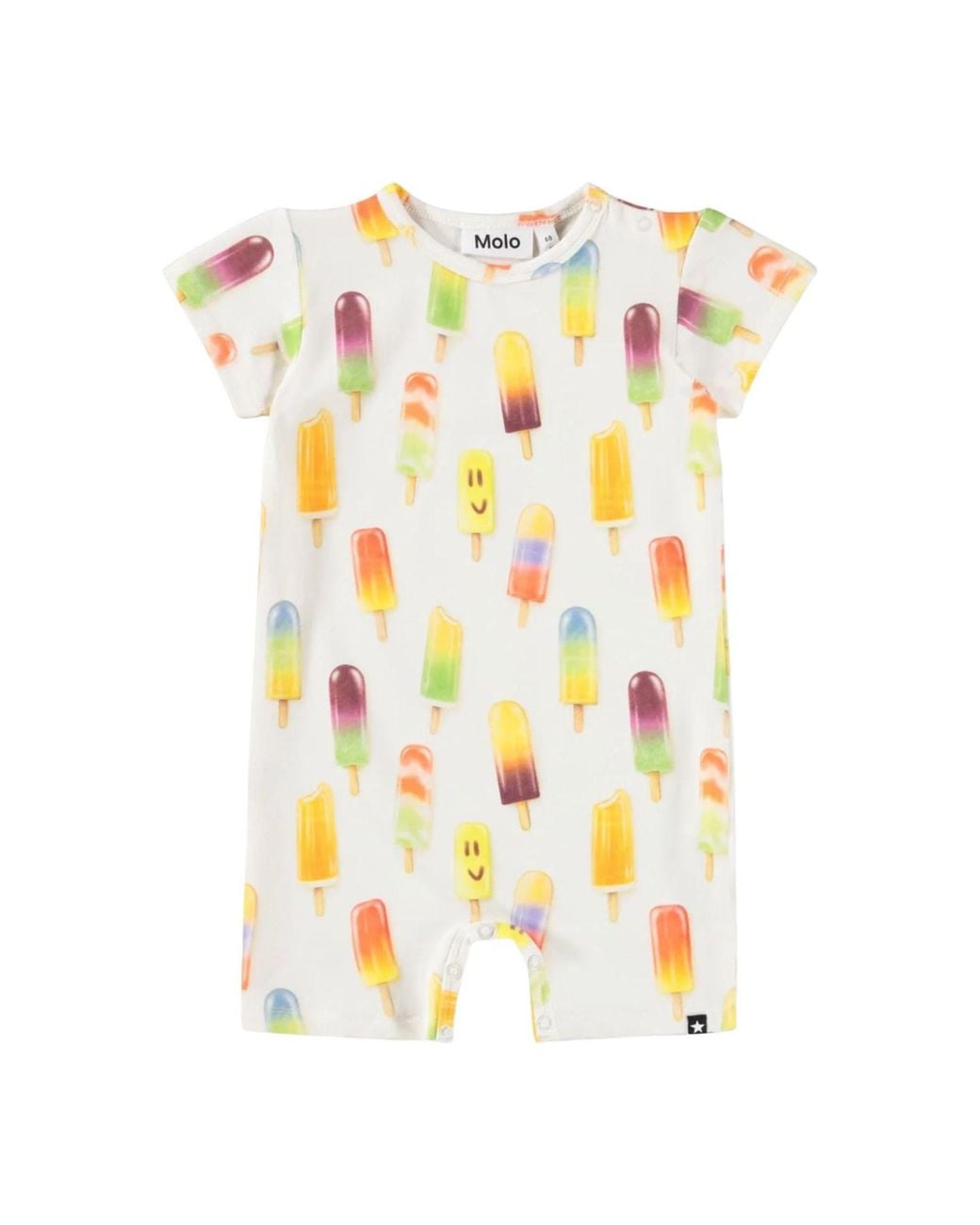 Molo White "Finn" Short Legs Bodysuits