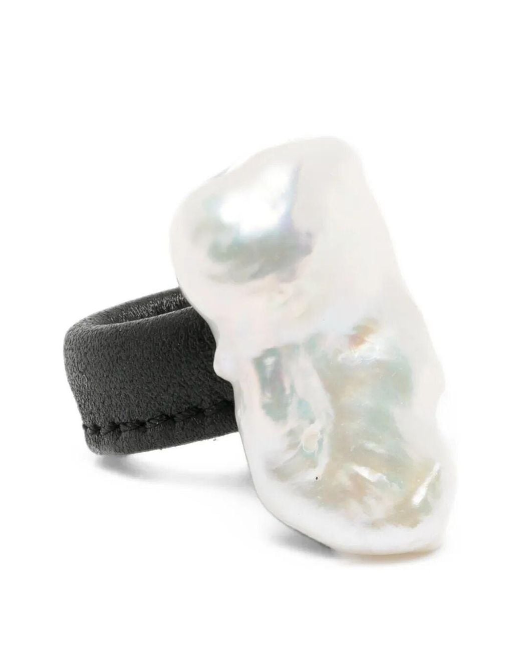 Monies White Ring Baroque Pearl "Lune"