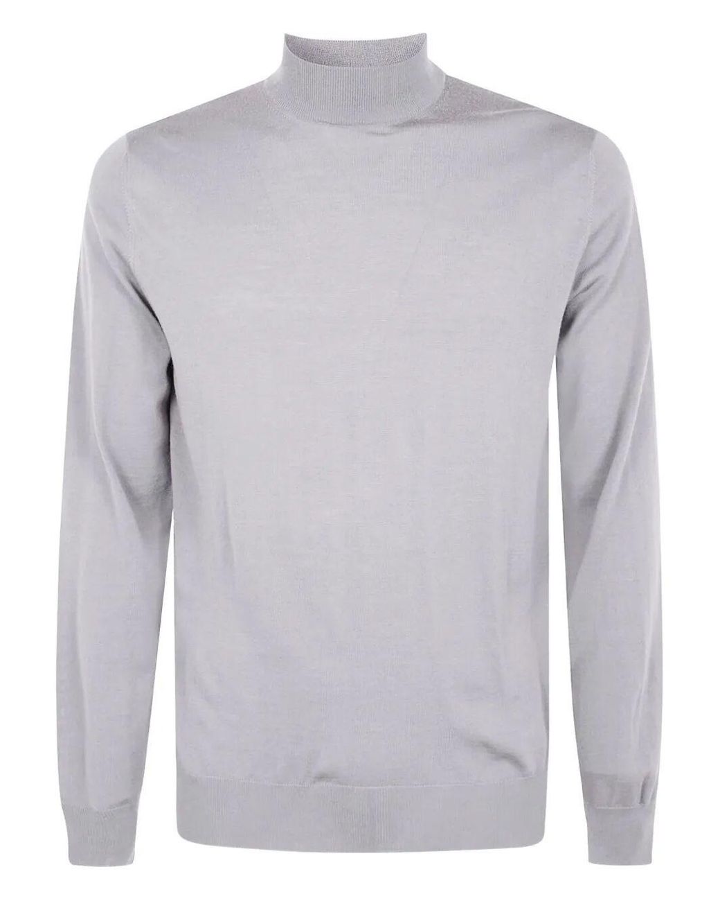 FILIPPO DE LAURENTIIS Gray Mock Turtle Neck Sweater for men