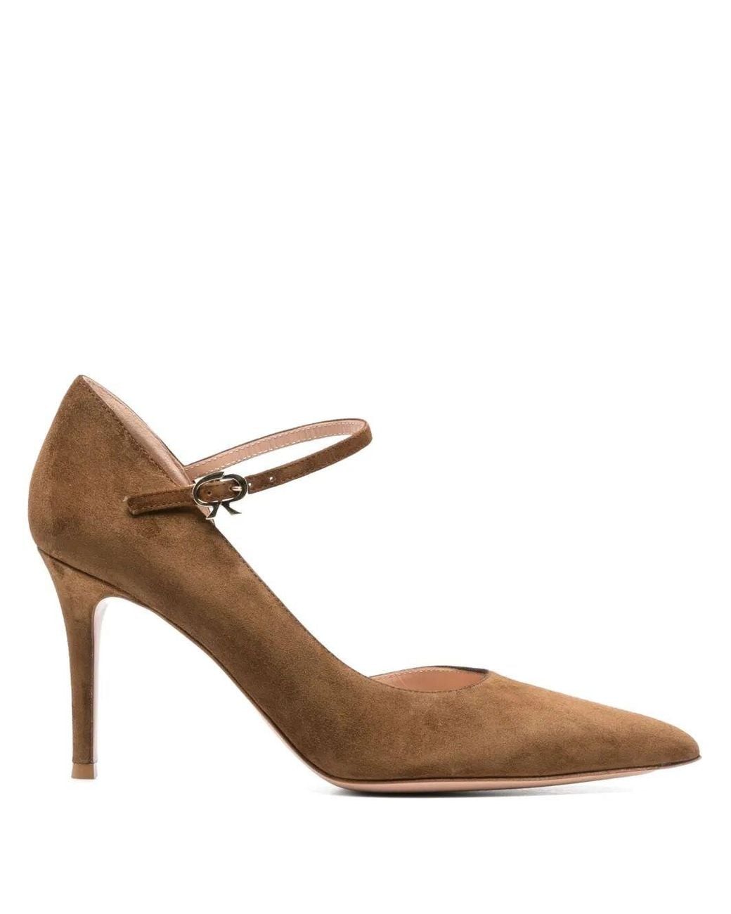 Gianvito Rossi Brown Suede Decollete T.085
