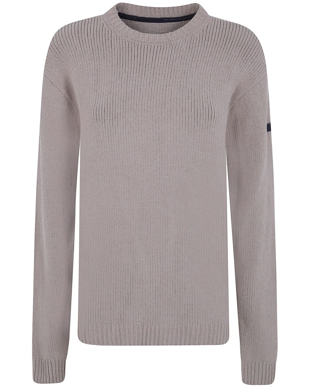 Rrd Gray Round Knit Sweater "Cinematt" for men