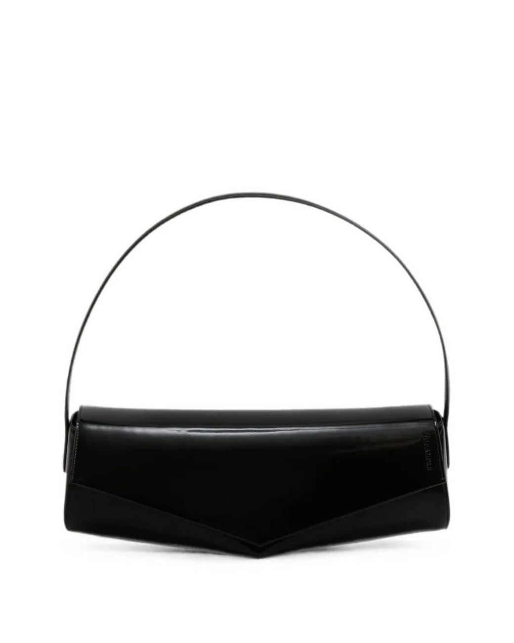 Jil Sander Black Kante Flap Shoulder Bag
