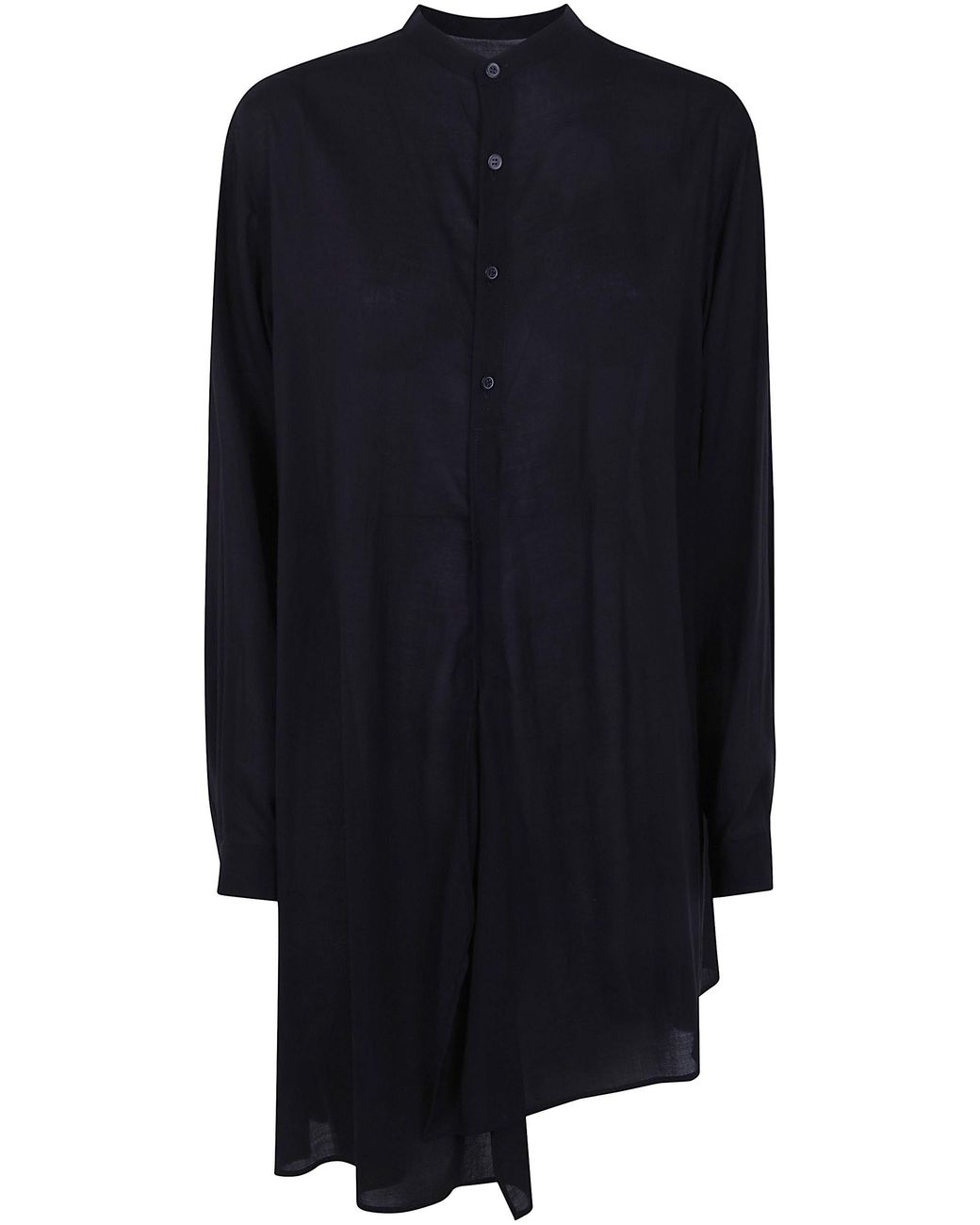 Y's Yohji Yamamoto Blue Stand Collar Blouse
