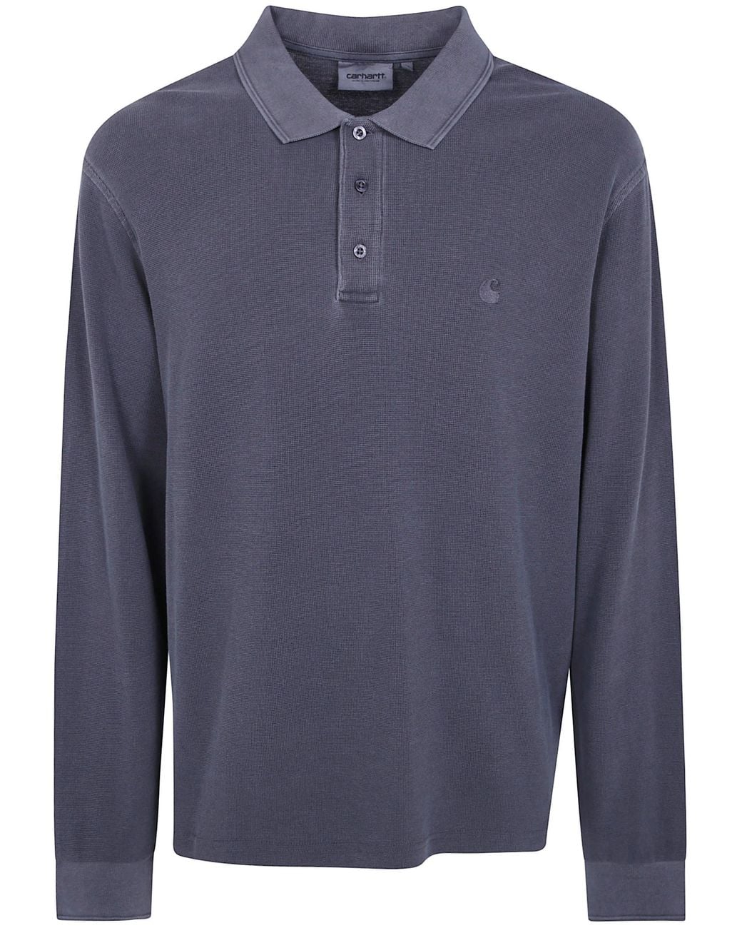 Carhartt Blue Long-Sleeve Shirt "Waffle Rugby" for men