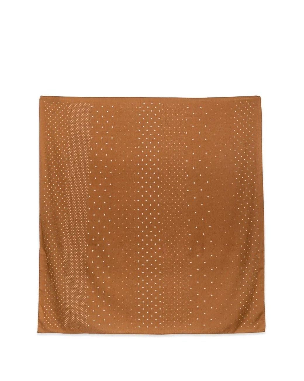 Destin Brown Scarf Random Dots "Judy Carre 90X90 Cm"