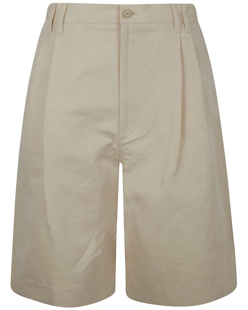 Filippa K Natural Relaxed Pleated Cotton Linen Skirt