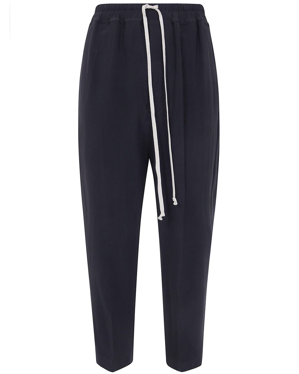 Rick Owens Blue "Drawstring Astaires" Cropped Trousers