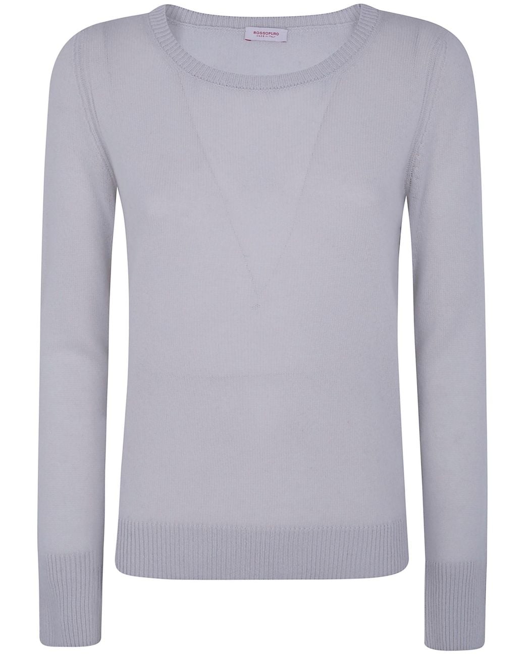 Rossopuro Gray Sweater Boat Neckline