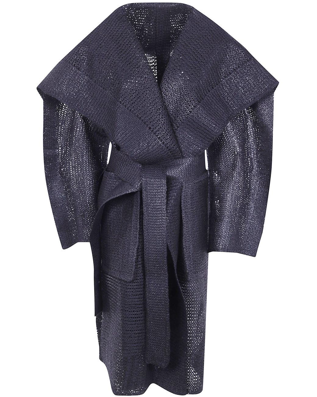 Issey Miyake Blue Coat "Panini Pulled"