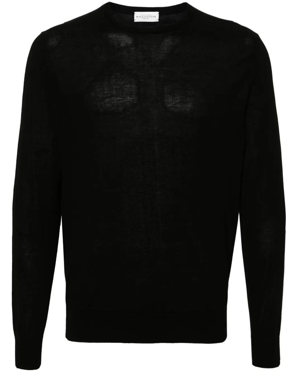 Ballantyne Black R Neck Pullover for men