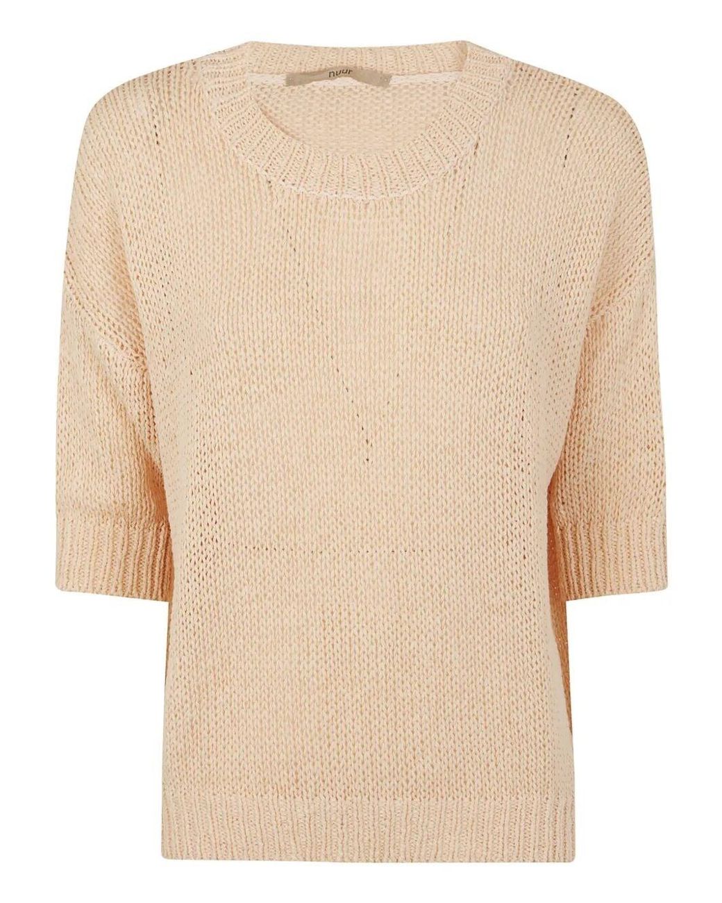 Nuur Natural Short Sleeves Round Neck