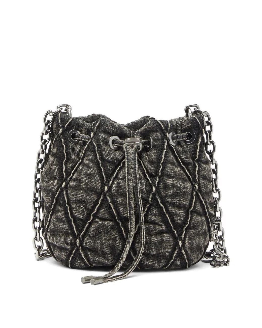 DIESEL Black Bag Crossbody "Charm-D Bucket S" for men