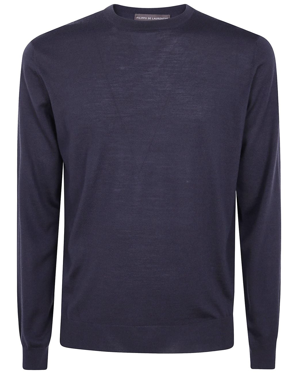 FILIPPO DE LAURENTIIS Blue Sweater Round Neck "Round Neck Sweater" for men
