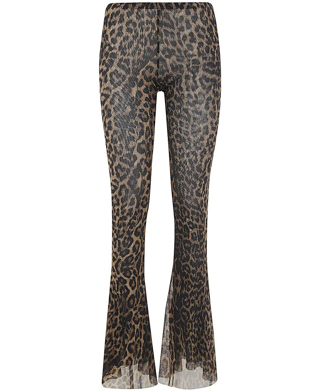 Jean Paul Gaultier Mesh Flare Trousers Printed 