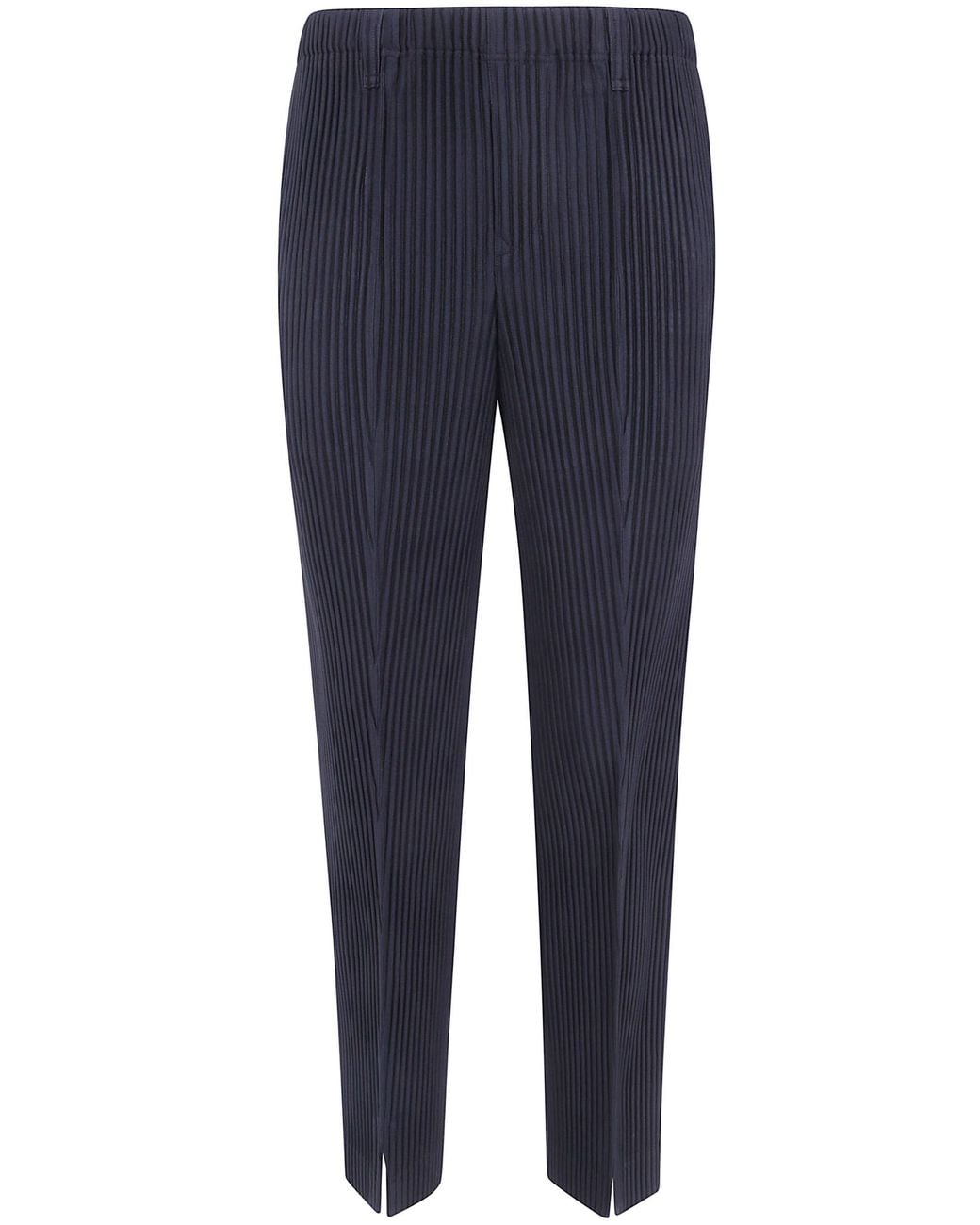 Homme Plissé Issey Miyake Blue Pleated Trousers "Tailored Pleats" for men