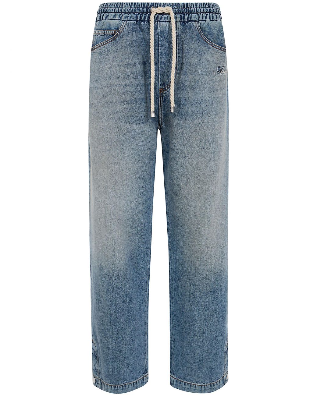Amiri Blue "Drawstring Baggy" Jeans for men