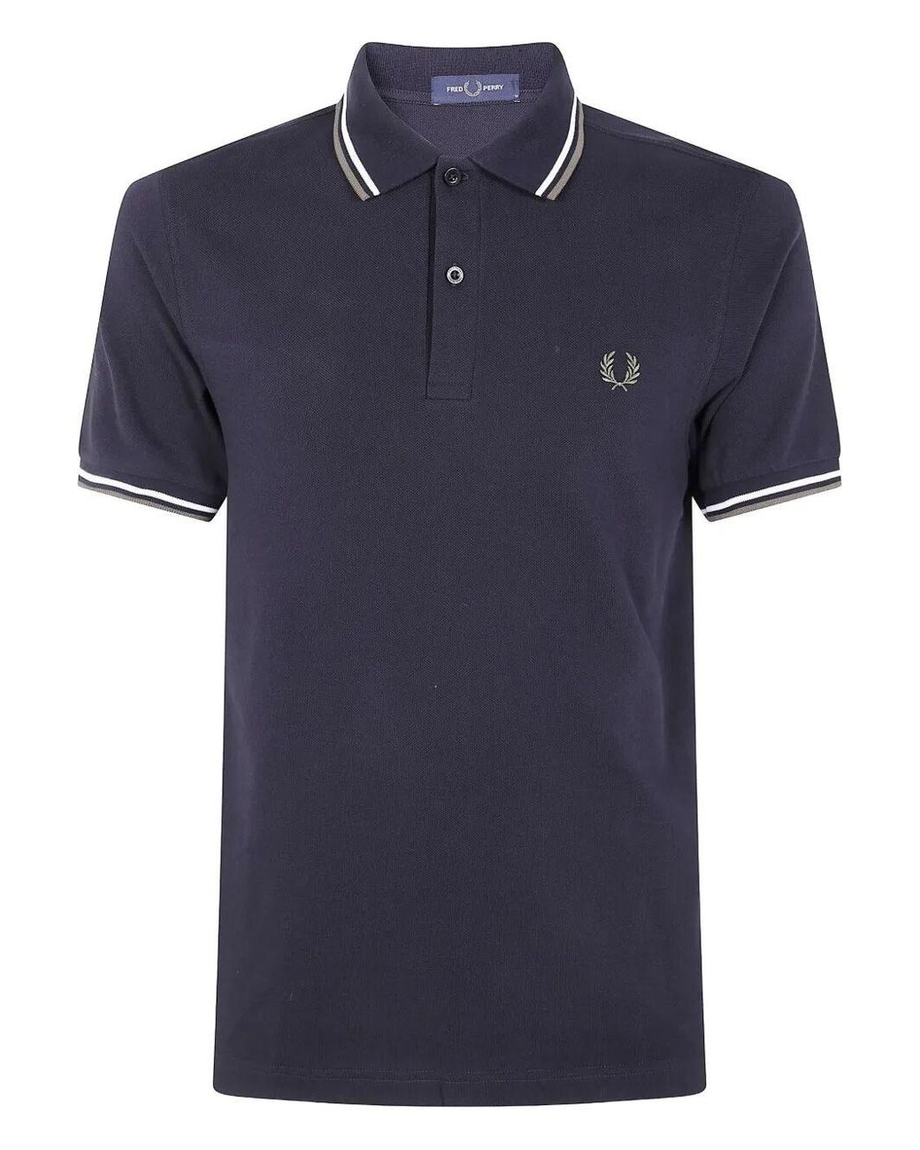 Fred Perry Blue Twin Tipped Shirt for men