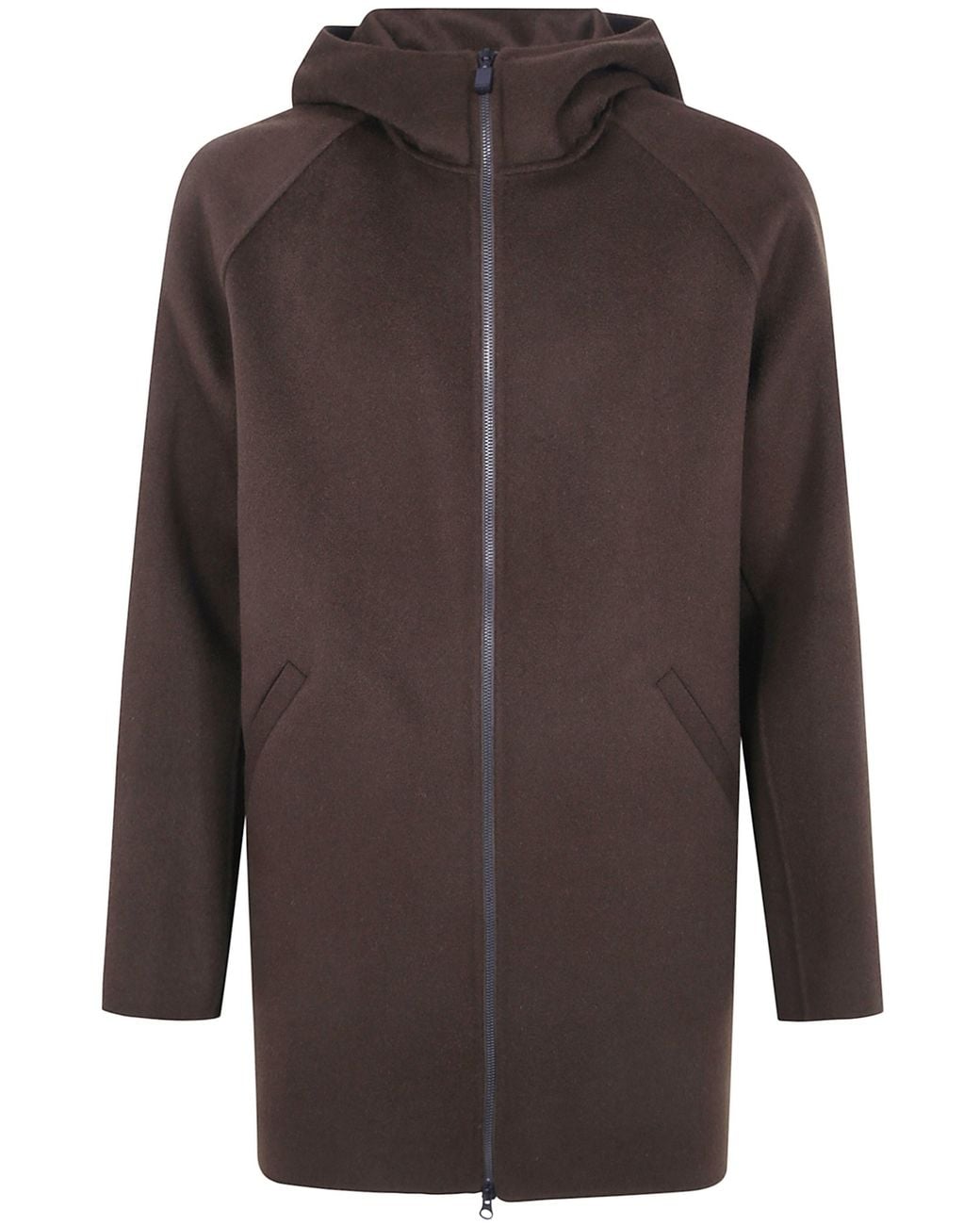 Aspesi Brown Jacket Zip-Front "Super Doppel" for men