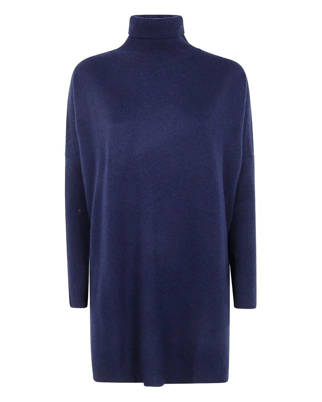 ABSOLUT CASHMERE Blue "Amira" High Neck Maxi Sweater