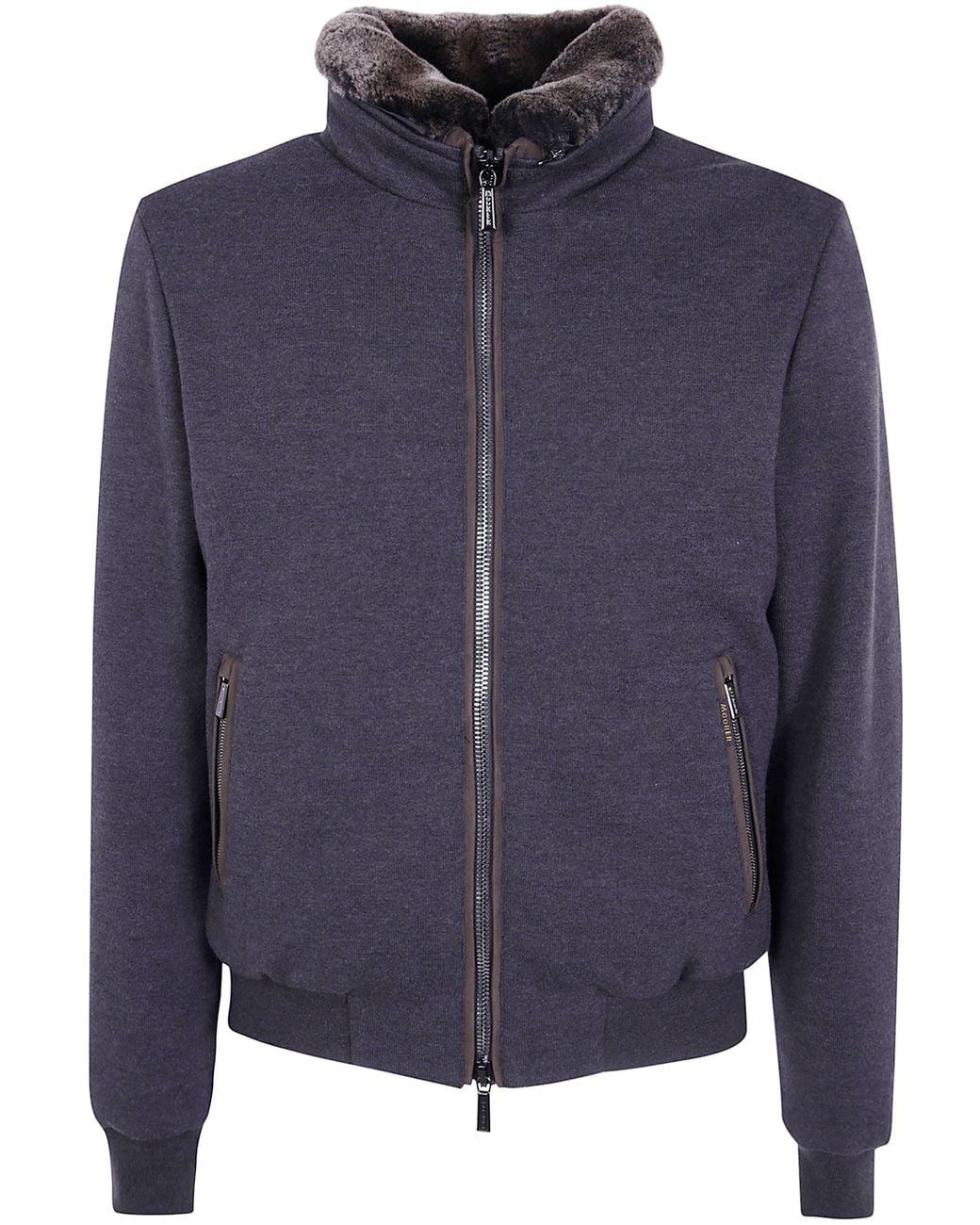 Moorer Blue Jacket Lamb Leather "Bellati" for men