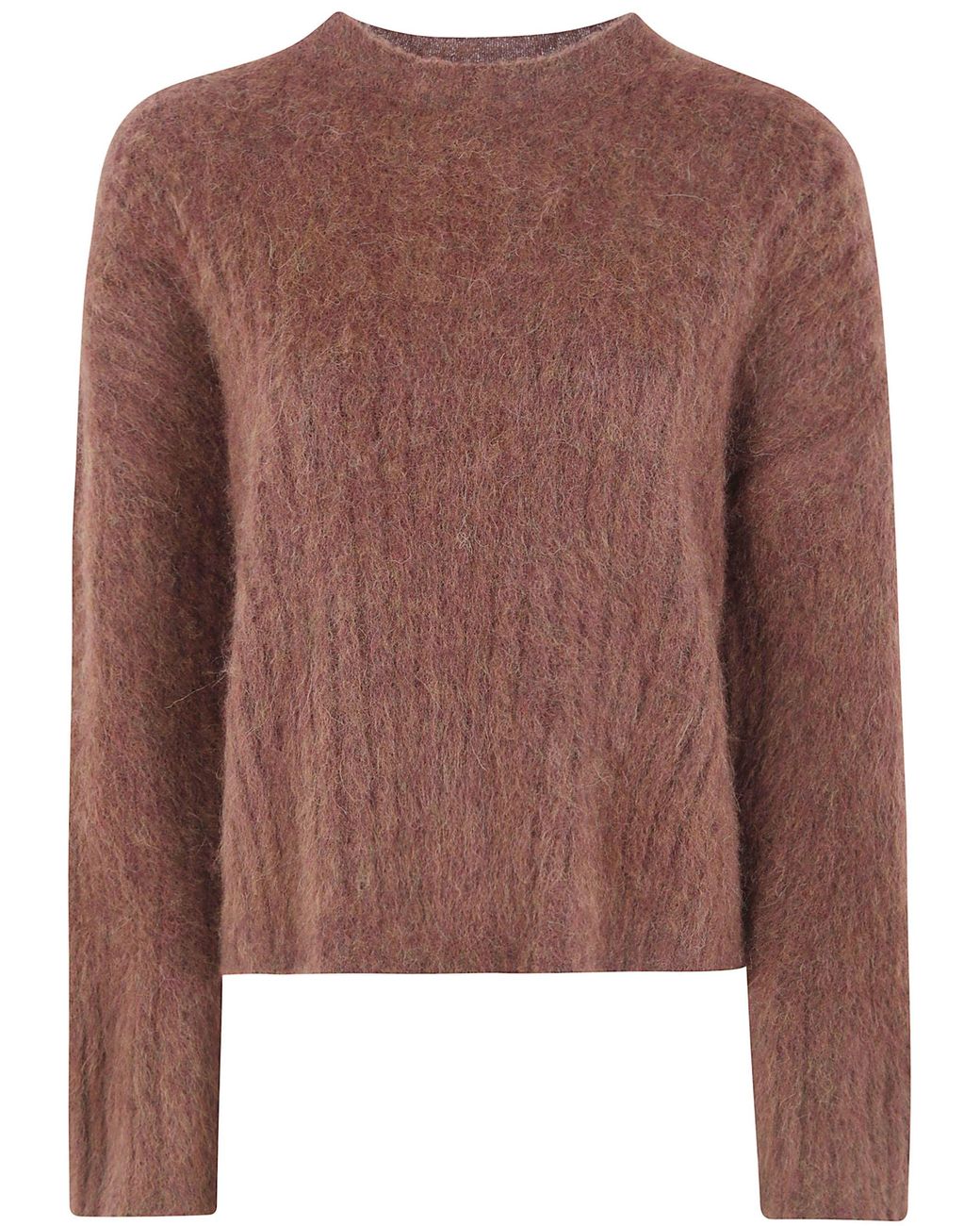 Uma Wang Brown "Fluffy Wool" Crewneck Top