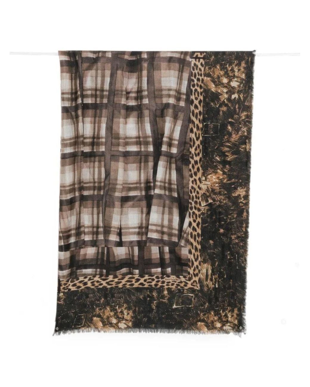 Pierre Louis Mascia Green Scarf Cashmere "Euclidex"