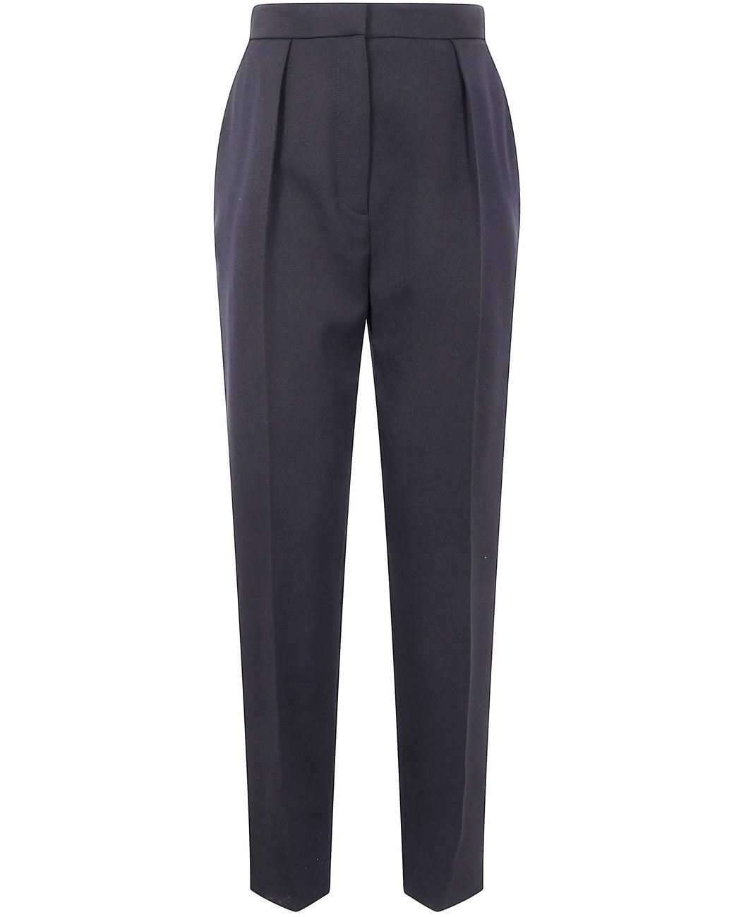 Balmain Black High Waist Tailored Grain De Poudre Pants