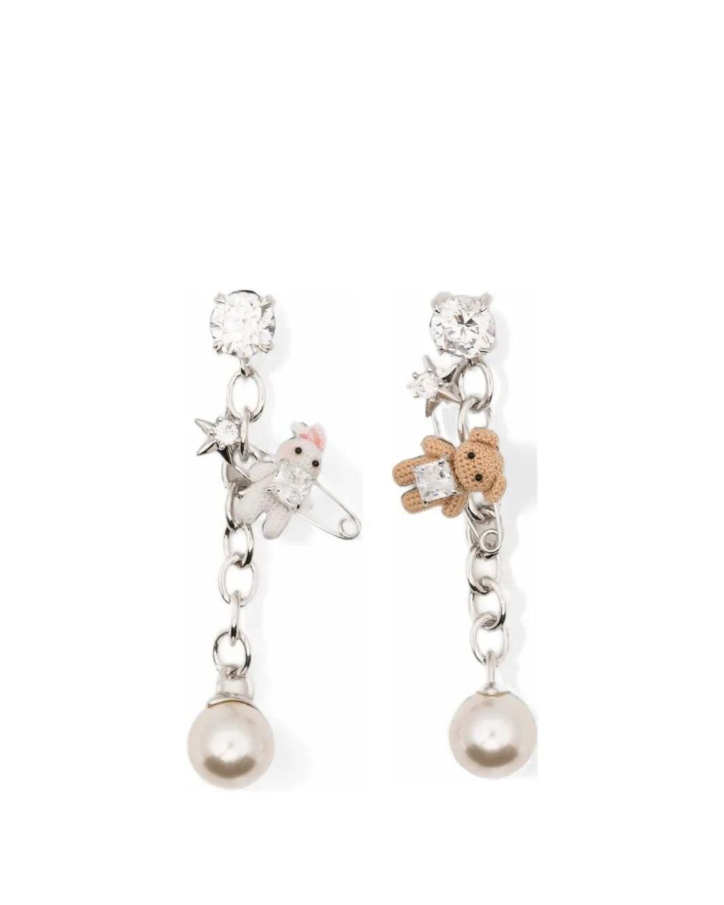 YVMIN White Earring Pearl Mini Bear