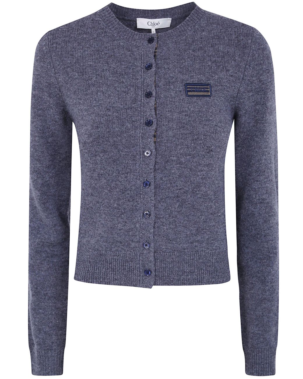 Chloé Blue Cardigan Wool Classic Cardigan