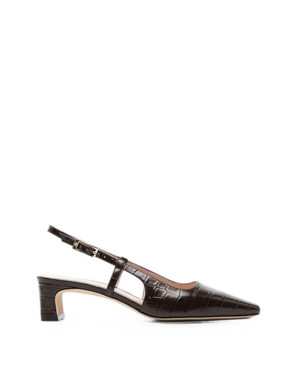 Stuart Weitzman Brown "Baby Babette" Slingback