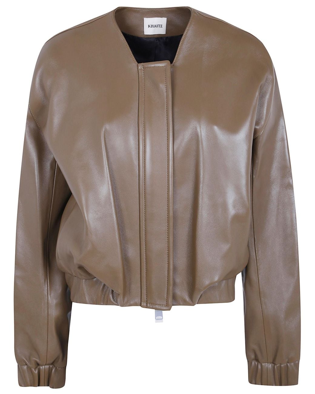 Khaite Brown Jacket Leather "Cordan"