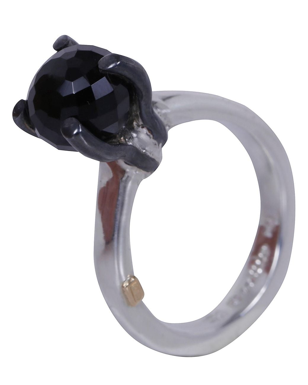 Rosa Maria Black Ring With Stone "Yoko"