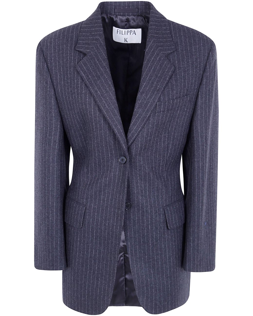 Filippa K Blue "Hourglass Pinstripe" Flannel Blazer