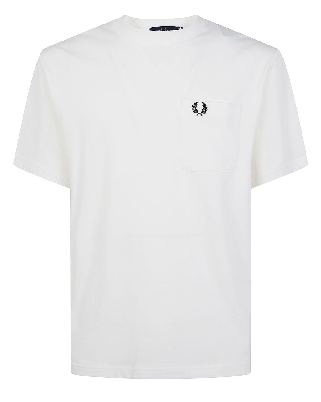 Fred Perry White Pocket Detail T-Shirt for men