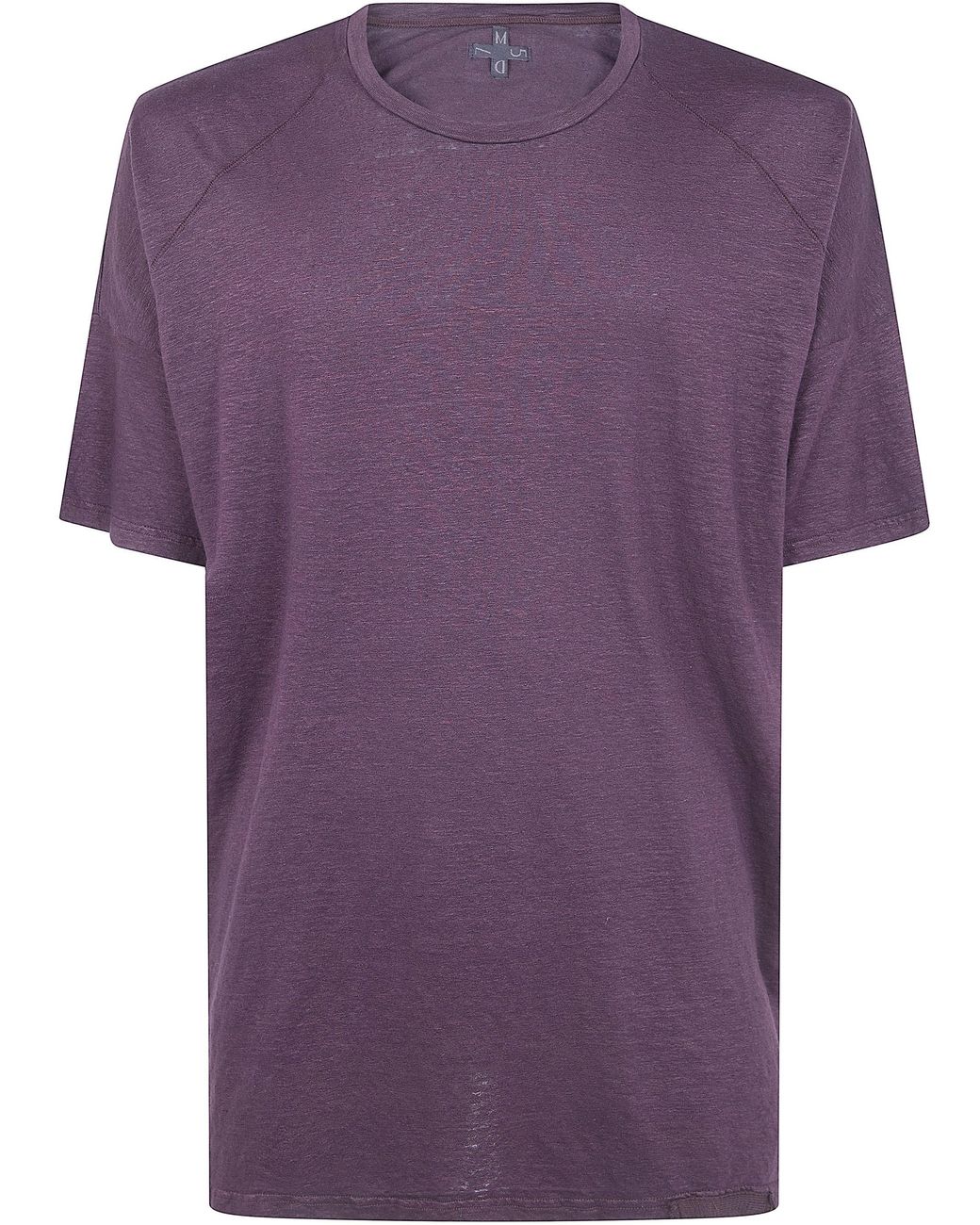 MD75 Purple Linen Oversized T-Shirt for men