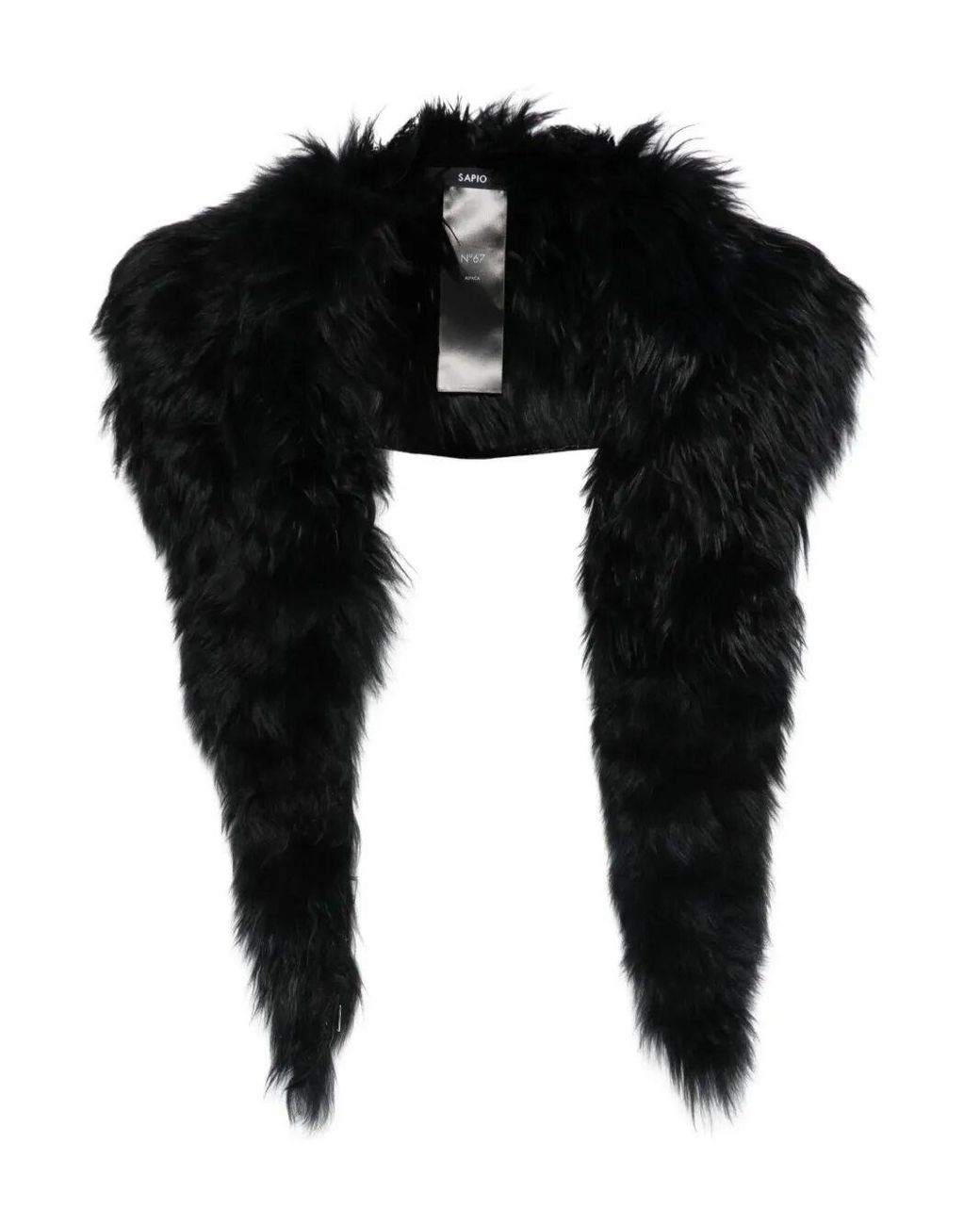 SAPIO Black Long Fur Collar