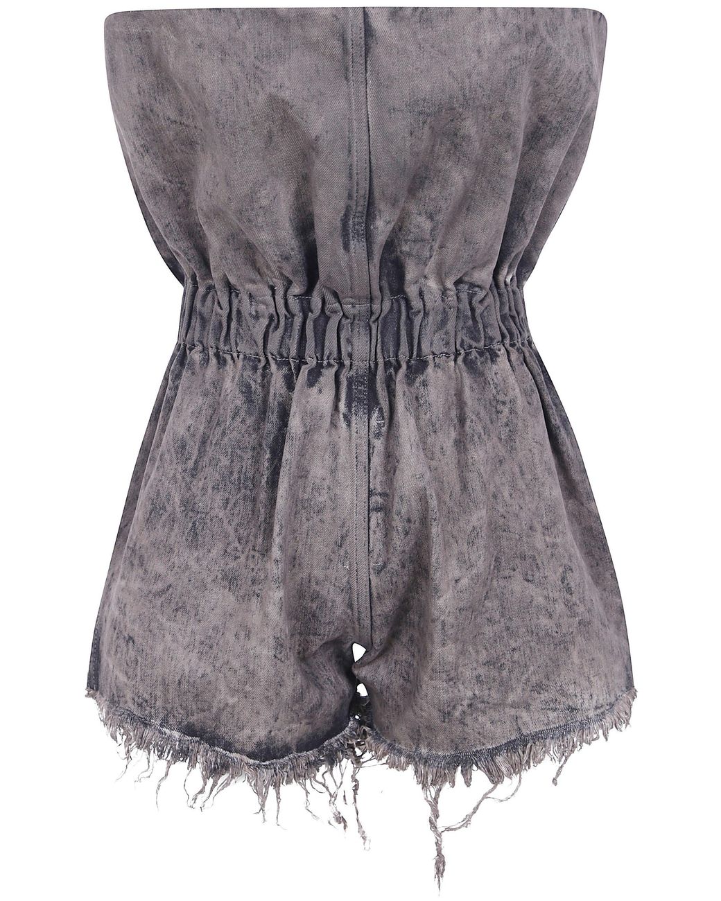 Rick Owens Gray Denim Crater Shorts