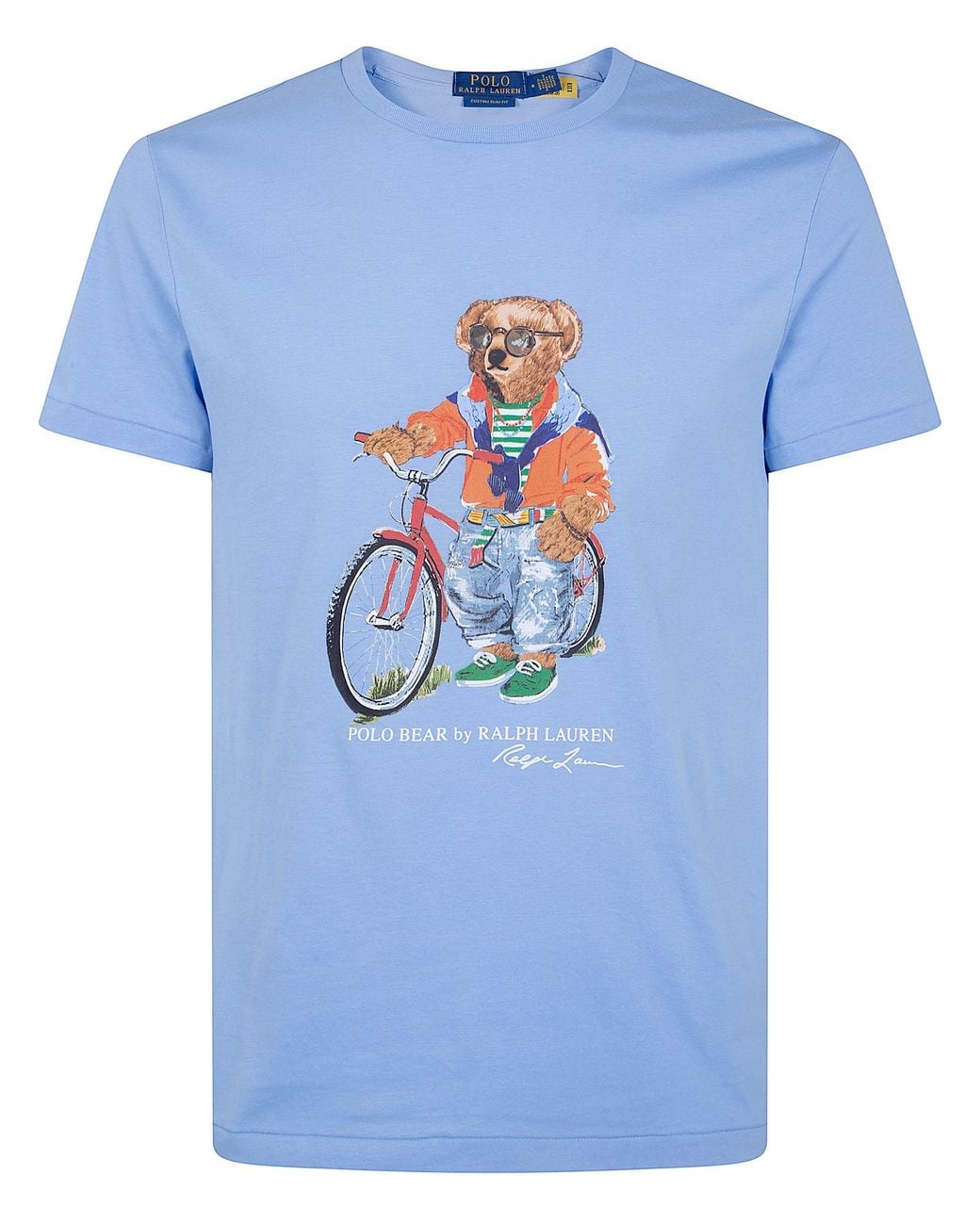 Polo Ralph Lauren Blue Short Sleeves Summer Bear T-Shirt for men