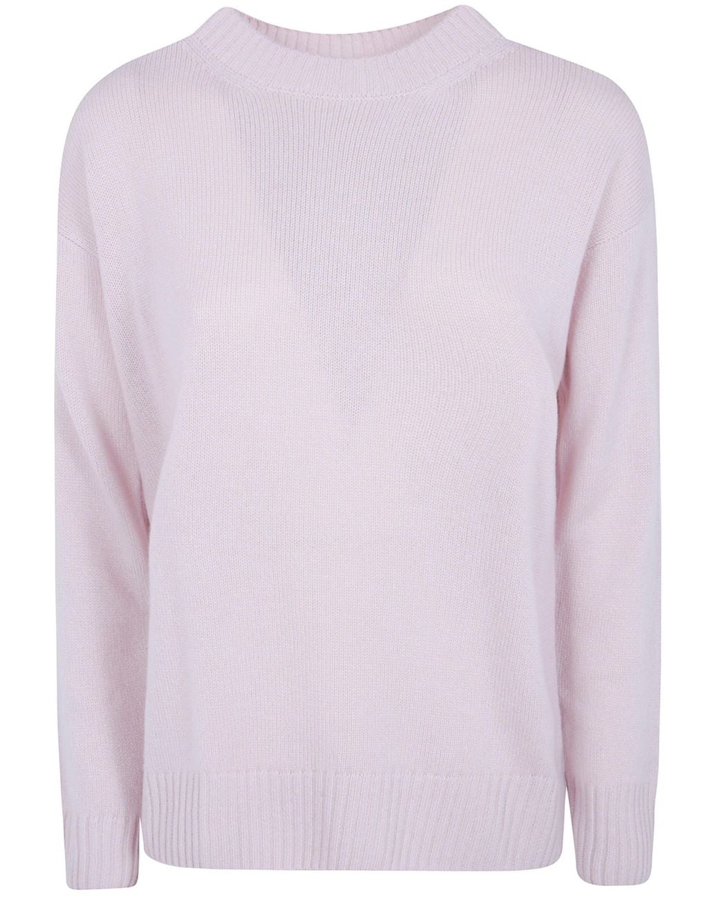 Rossopuro Pink Sweater Boat Neck "Long Sleeved Boat Neckline Over Sweater"