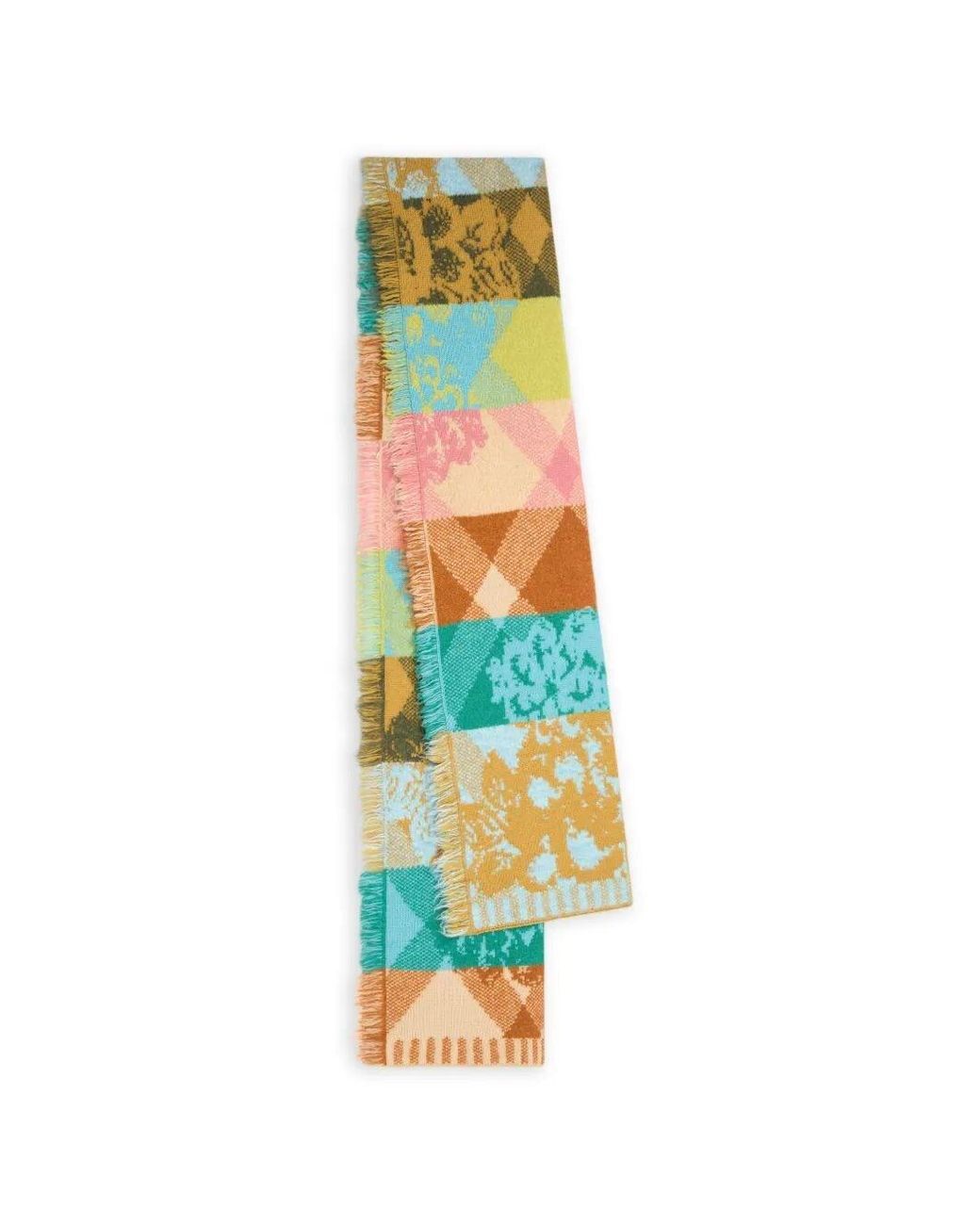 Dries Van Noten White Long Wool Scarf for men