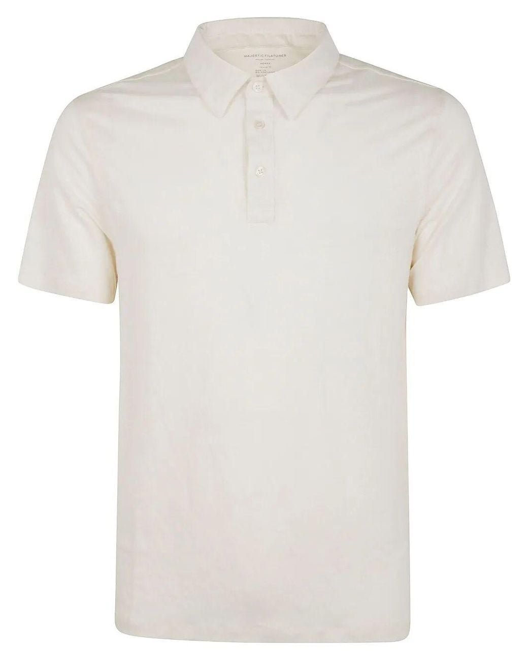 Majestic White Short Sleeves Polo Shirt for men