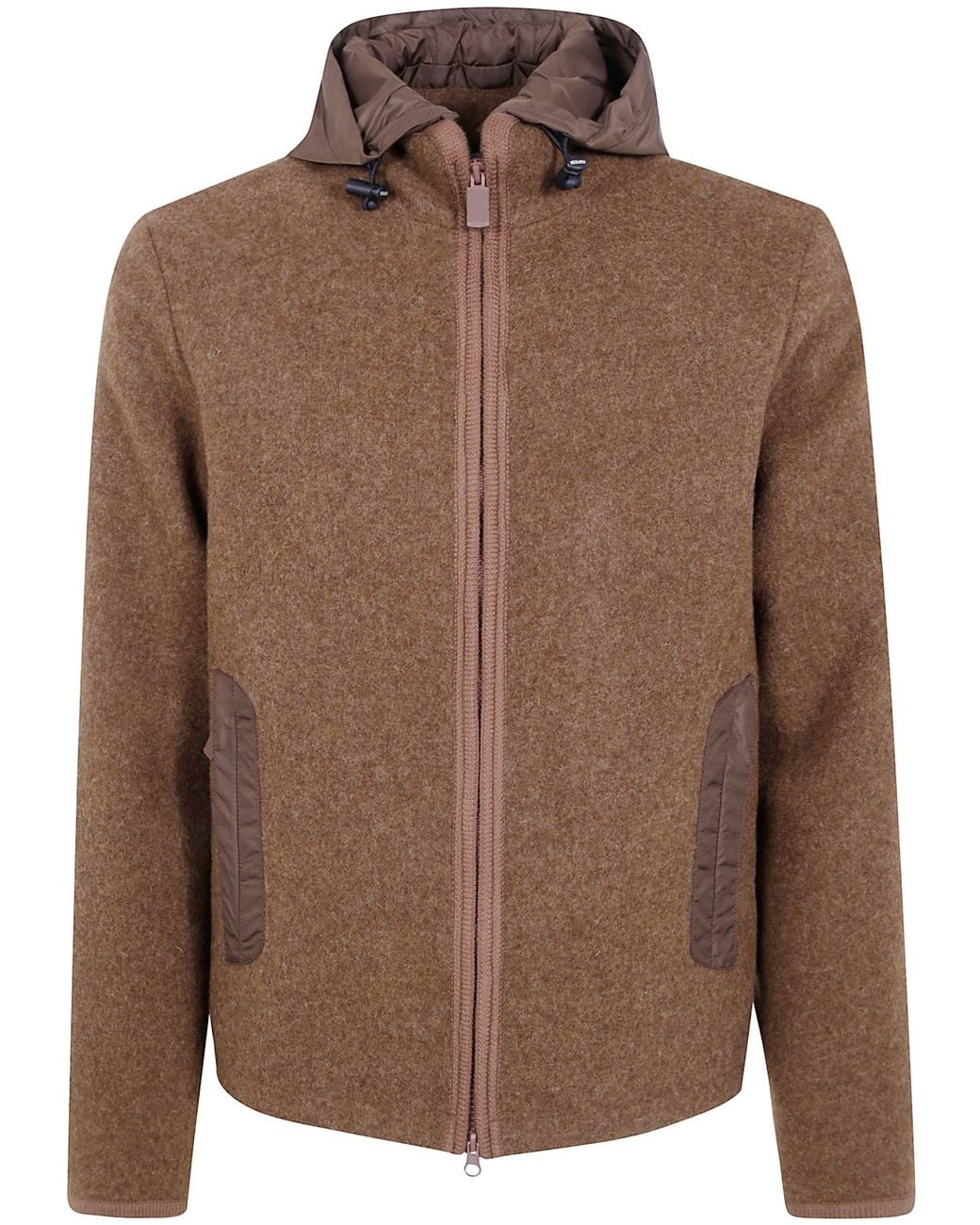 Aspesi Brown Hooded Jacket "Werner" for men