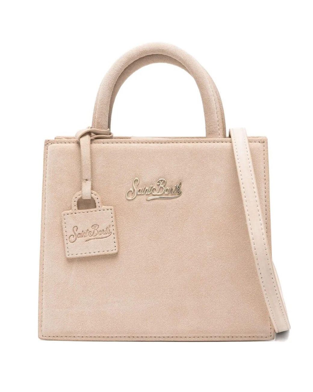 Mc2 Saint Barth Natural Suede Shop Bag Mini