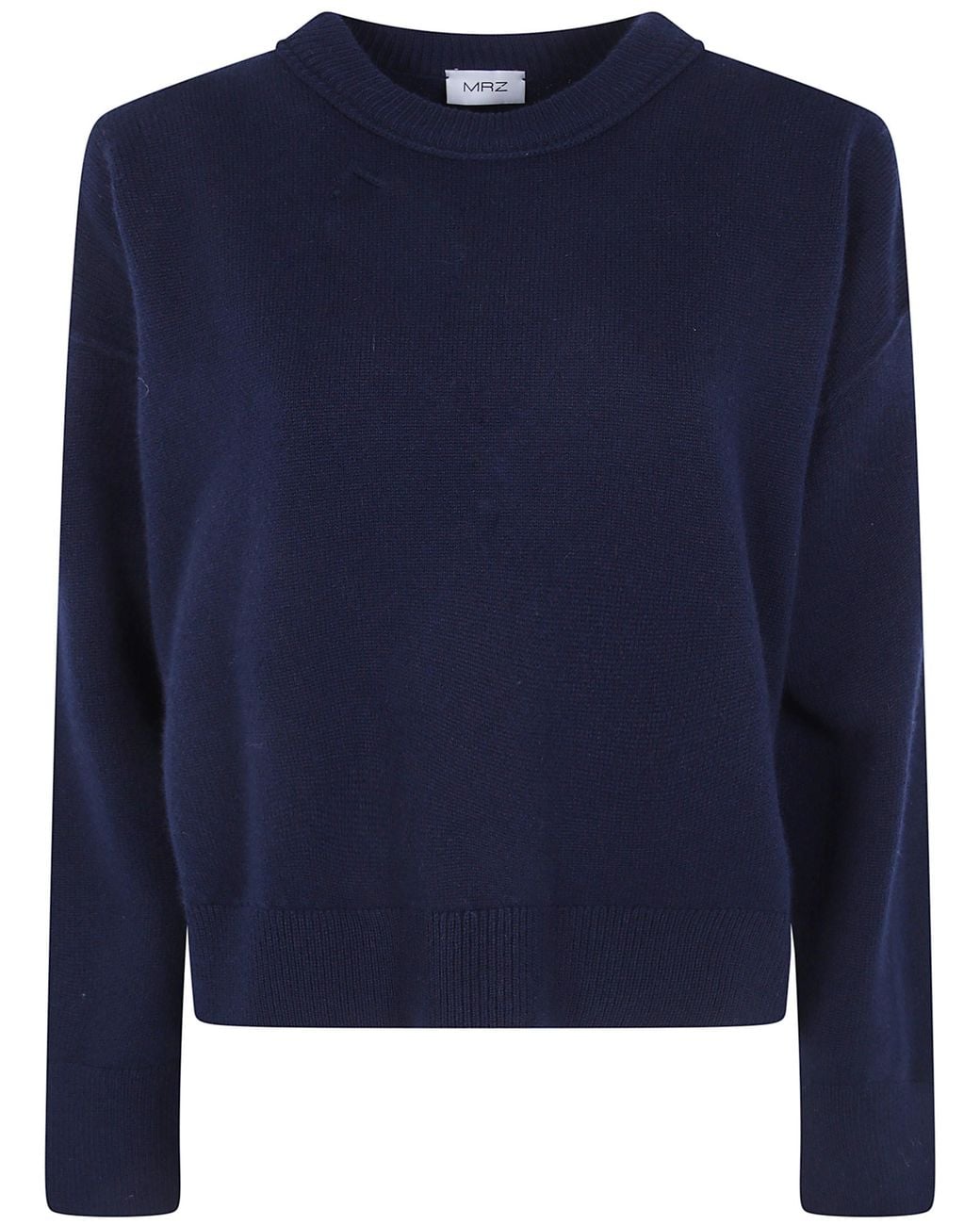 Mrz Blue Sweater Round Neck "Cropped Oversized"