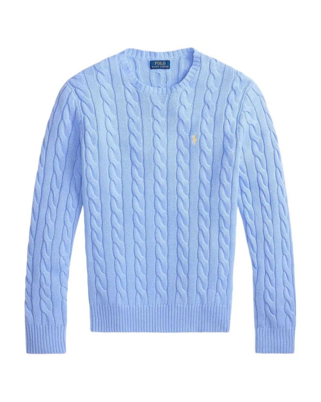 Polo Ralph Lauren Blue Cable-Knit Cotton Jumper for men