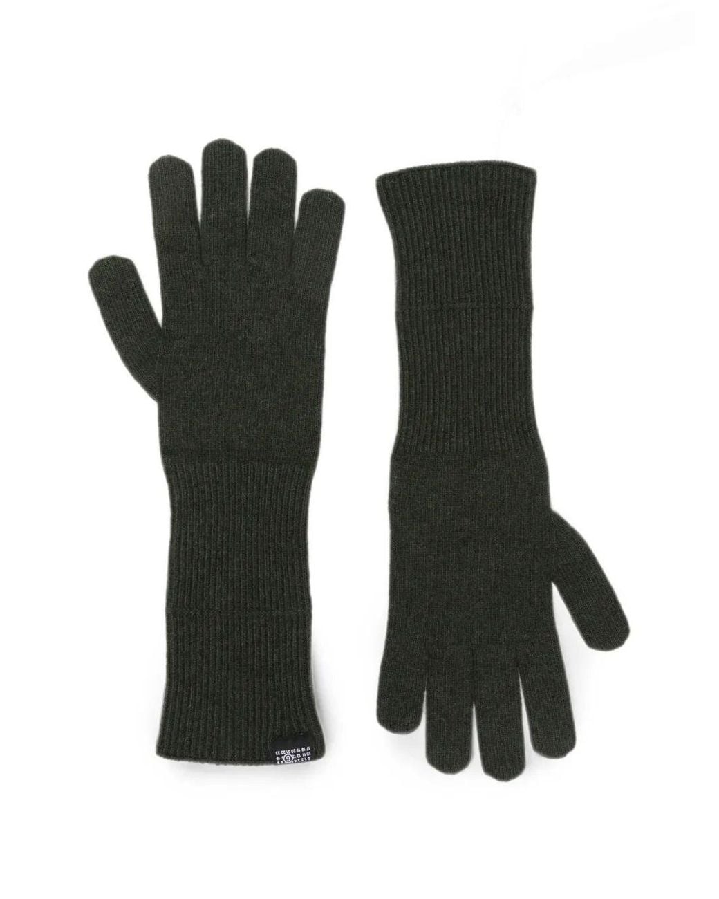 MM6 by Maison Margiela Black Gloves Midi "S52Ts0050.M13293 697 Khaki"