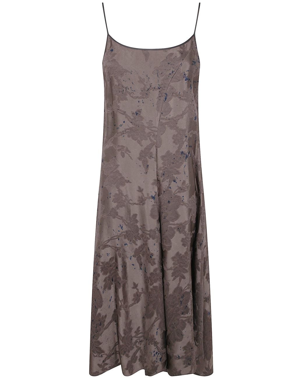 Uma Wang Brown Dress Floral "Acrry"