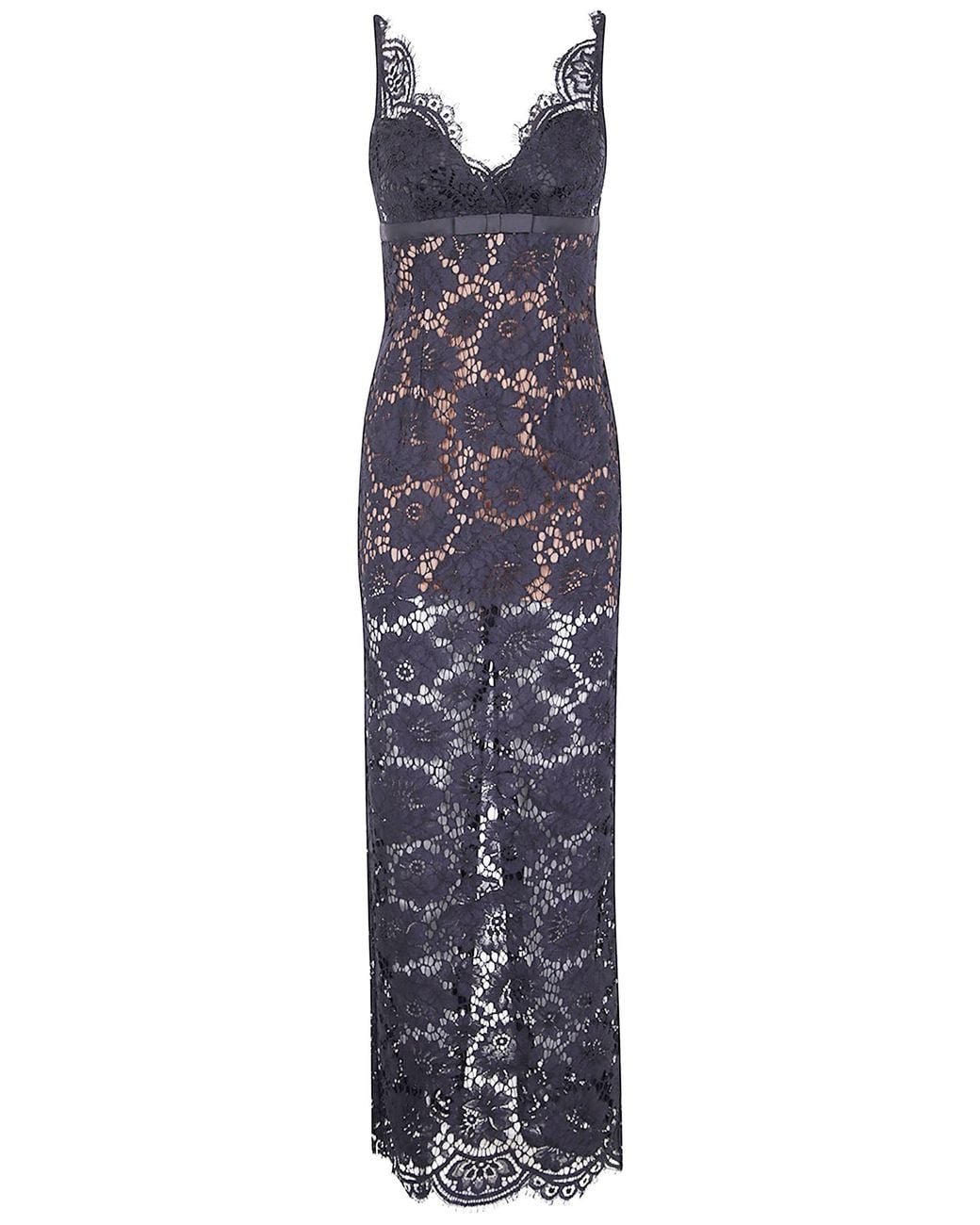 Self-Portrait Black Floral Lace Maxi Dress