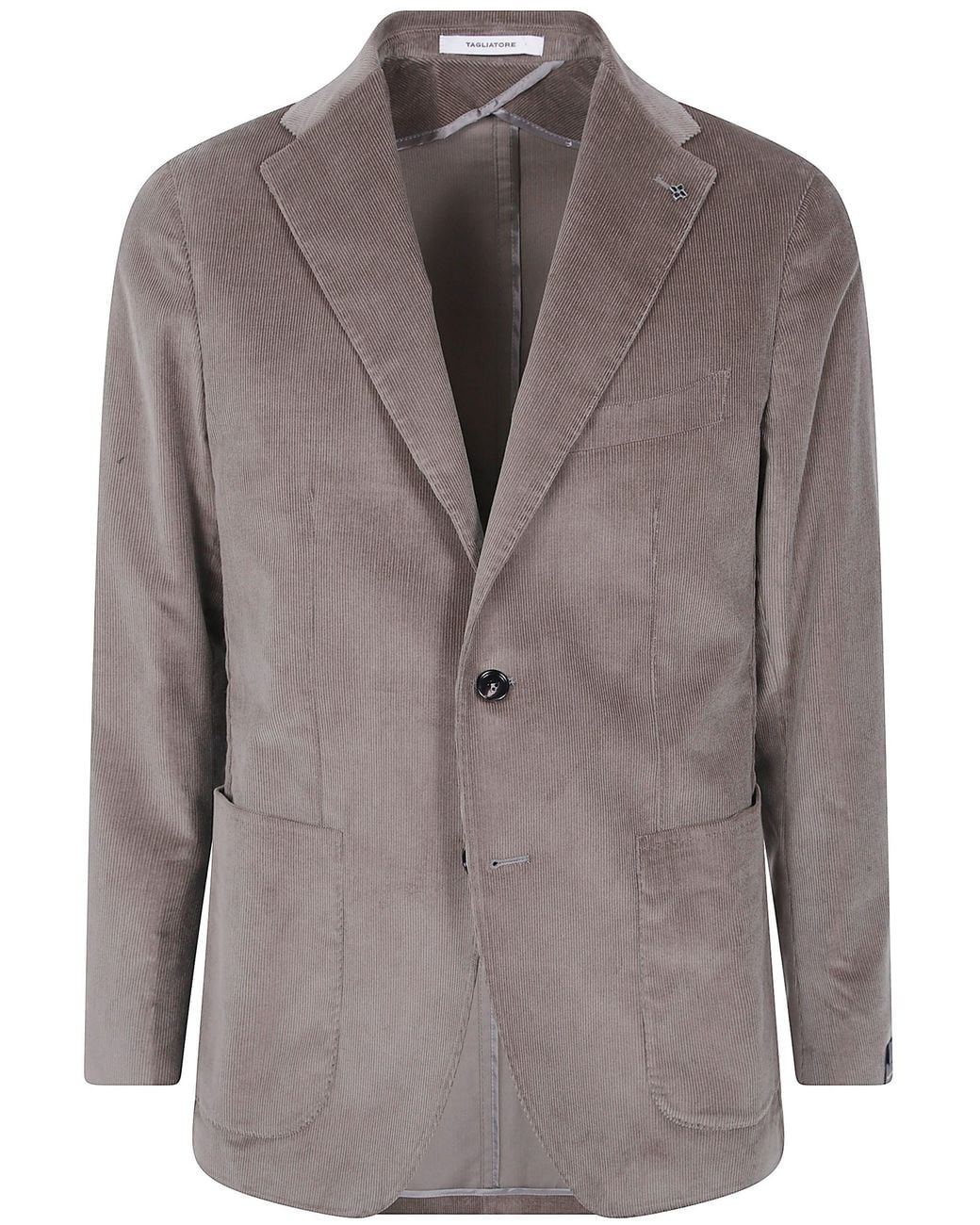 Tagliatore Brown Single-Breasted Jacket "Montecarlo" for men