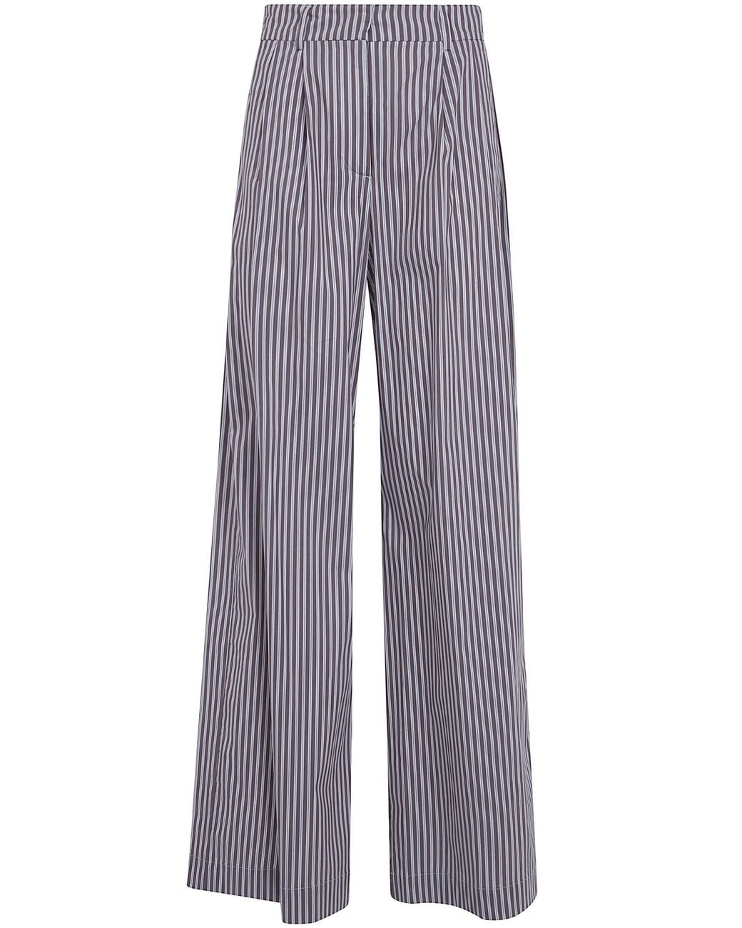 DR. HOPE Purple Wide Leg Pince Trousers
